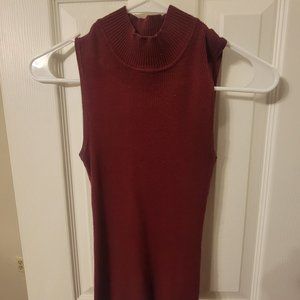 Maroon sleeveless top